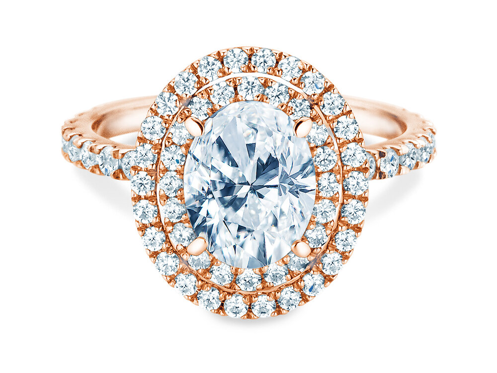 Ring The Orbit in 9K Roségold mit Labordiamanten 2,19ct E/VS