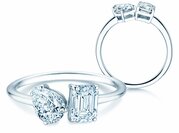 Ring Toi et Moi Pear & Emerald Labordiamant