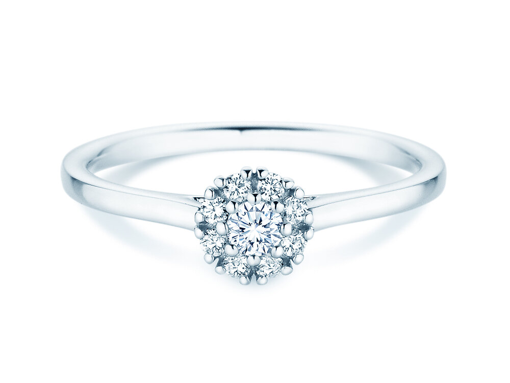 Diamantring Bloom in 14K Weißgold mit Diamanten 0,22ct G/SI
