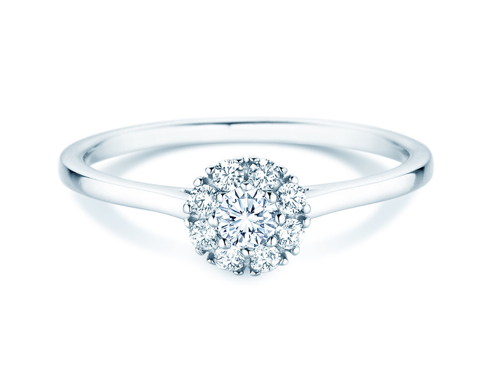 Diamantring Bloom in 14K Weißgold mit Diamanten 0,31ct G/SI
