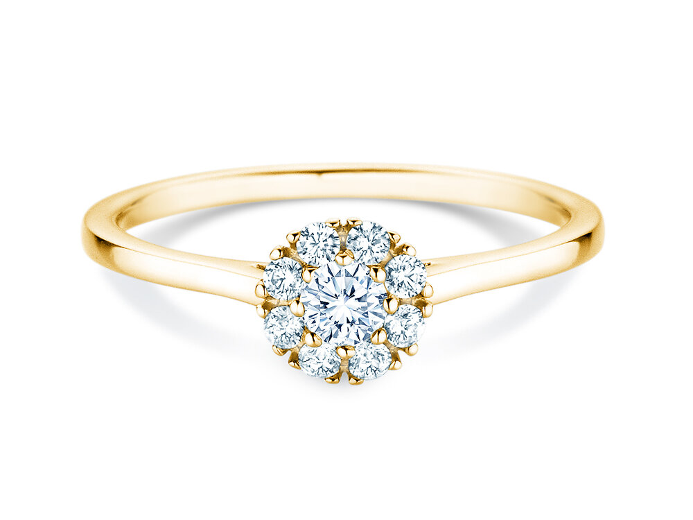 Diamantring Bloom in 18K Gelbgold mit Diamanten 0,31ct G/SI