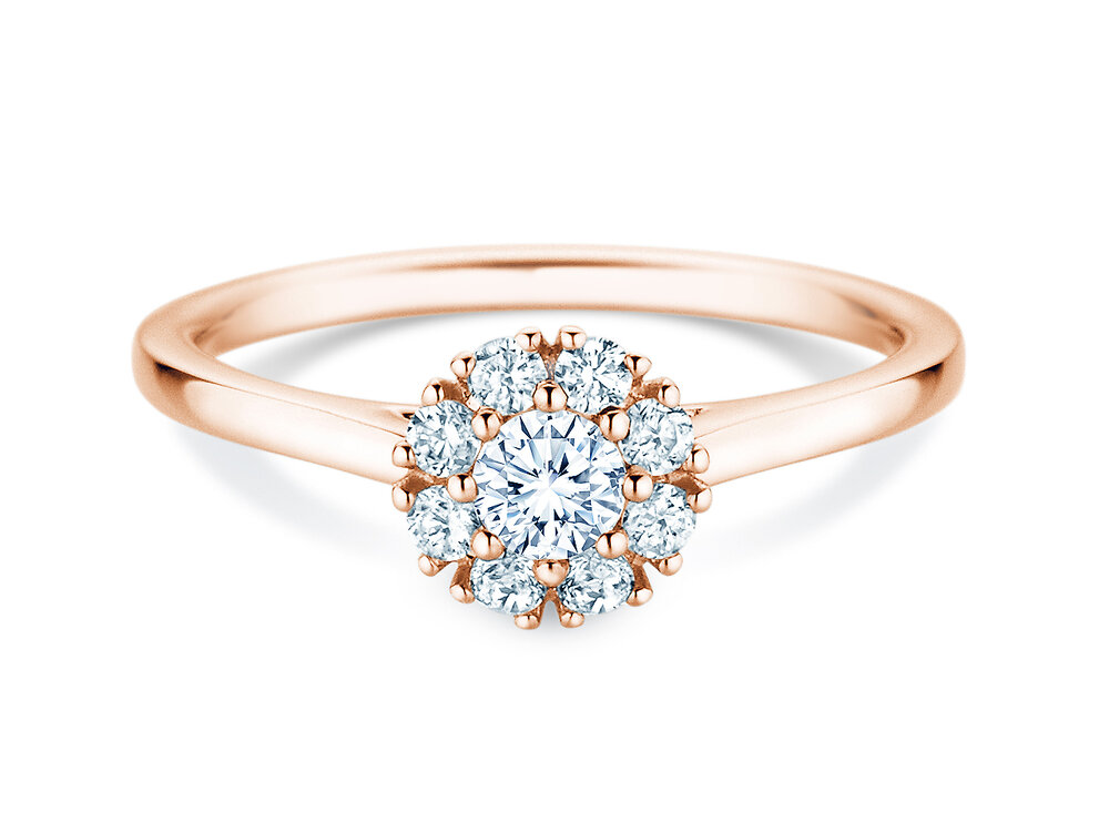 Diamantring Bloom in 18K Roségold mit Diamanten 0,40ct G/SI