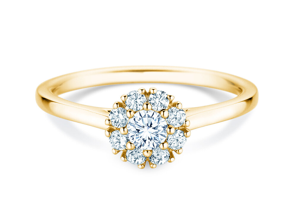 Diamantring Bloom in 18K Gelbgold mit Diamanten 0,40ct G/SI
