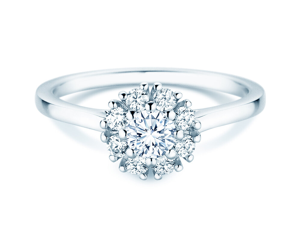 Diamantring Bloom in Platin 950/- mit Diamanten 0,62ct G/SI
