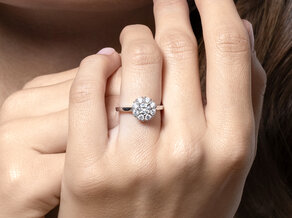 Diamantring Bloom in Gelbgold