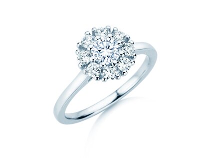 Diamantring Bloom in Platin