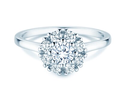 Diamantring Bloom in Platin
