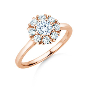 Diamantring Bloom in Roségold