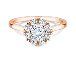 Diamantring Bloom in Roségold