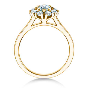 Diamantring Bloom in Gelbgold