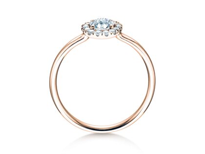 Diamantring Flower in Roségold