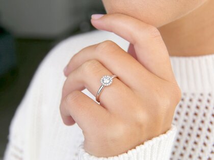 Diamantring Flower