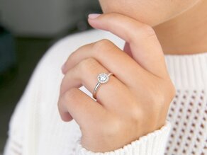 Diamantring Flower