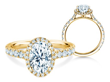 Ring Pure Emotion in 18K Gelbgold mit Labordiamanten 2,13ct E/VS