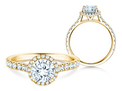 Diamantring Pure Infinity in Gelbgold