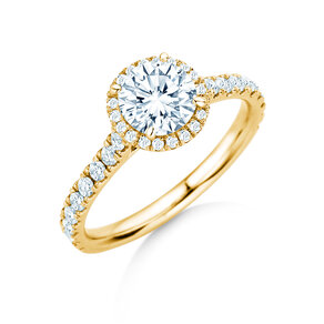 Diamantring Pure Infinity in Gelbgold