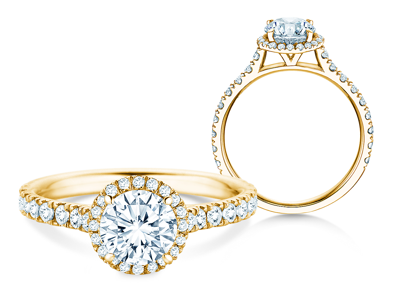 Diamantring Pure Infinity in Gelbgold