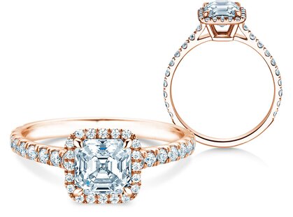 Diamantring Pure Life in 9K Roségold mit Diamanten 0,88ct G/VS