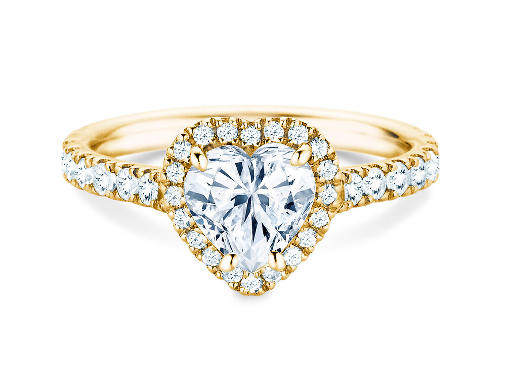 Diamantring Pure Love in 18K Gelbgold