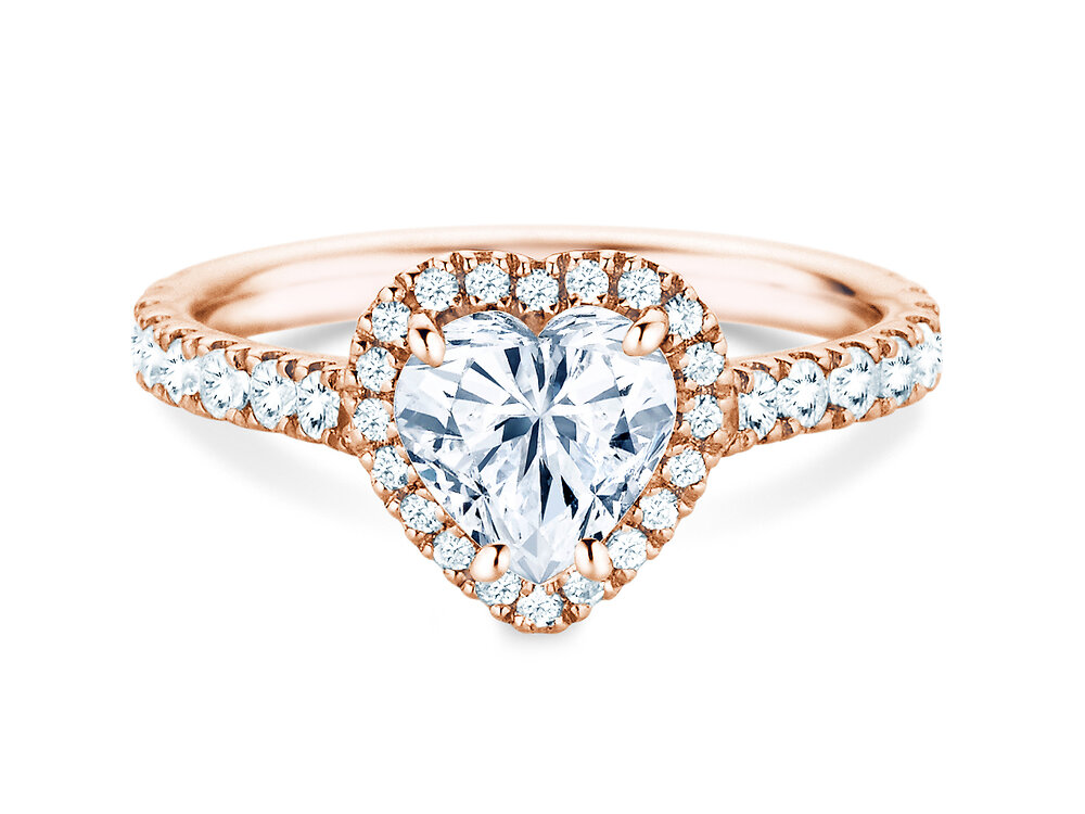 Diamantring Pure Love in 14K Roségold