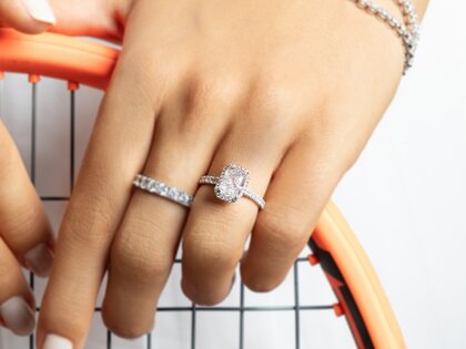Diamantring Radiant Halo Pavé