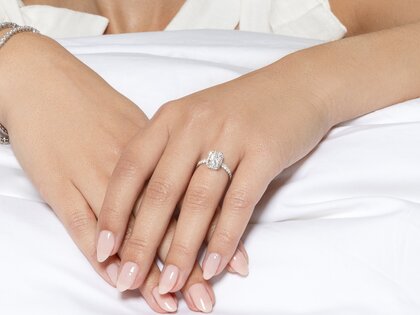 Diamantring Radiant Halo Pavé