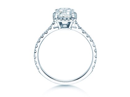 Diamantring Radiant Halo Pavé