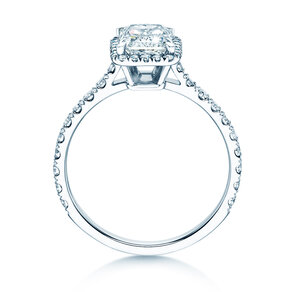 Diamantring Radiant Halo Pavé