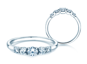 Diamantring 5 Diamonds in Weißgold