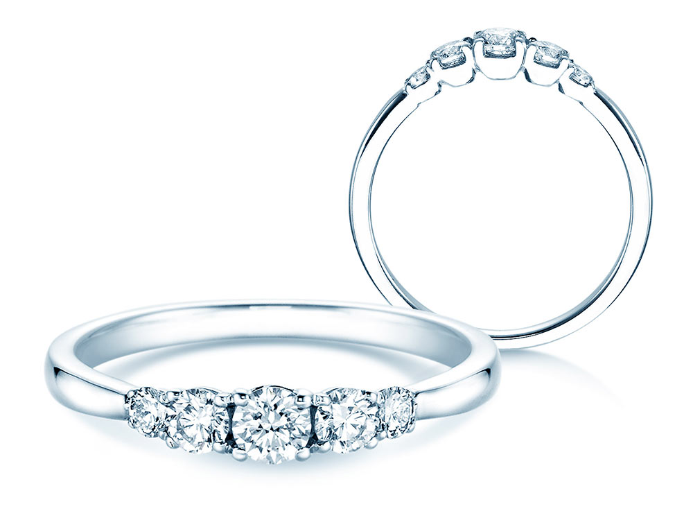 Diamantring 5 Diamonds