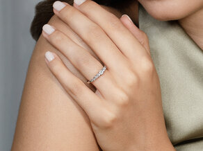 Diamantring 9 Diamonds in Weißgold