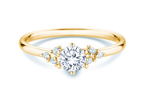 Diamantring Blossom in Gelbgold