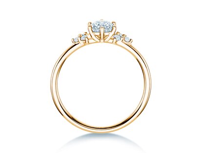 Diamantring Blossom in Gelbgold