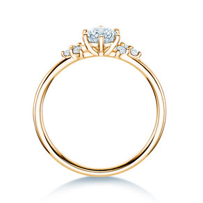 Diamantring Blossom in Gelbgold