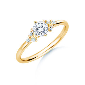 Diamantring Blossom in Gelbgold