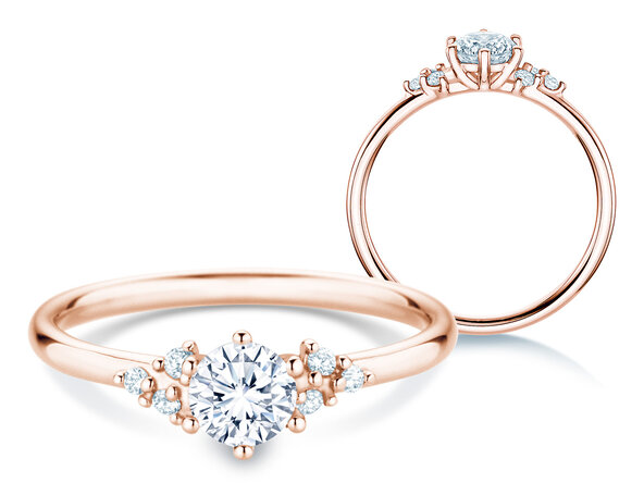 Diamantring Blossom in Roségold