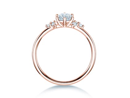 Diamantring Blossom in Roségold