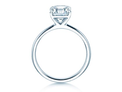 Diamantring Asscher Cut in 9K Weißgold mit Diamant 1,00ct