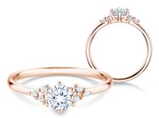 Diamantring Blossom in Roségold