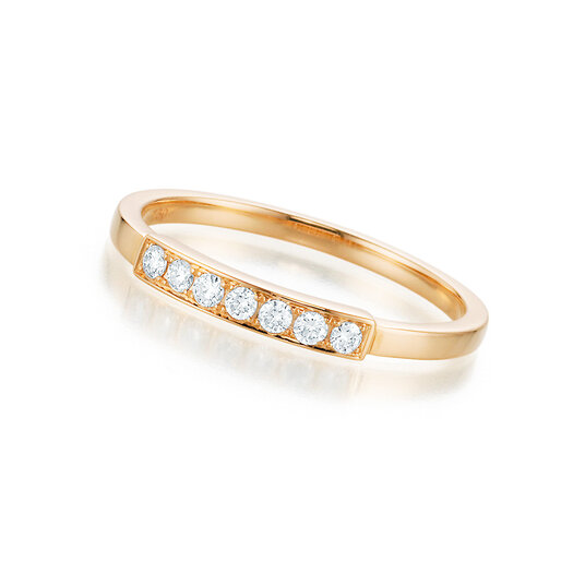 Diamantring Seven Seas in 18K Roségold mit Diamanten 0,12ct G/SI