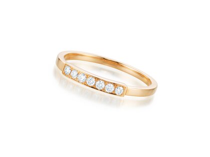 Diamantring Seven Seas in 18K Roségold mit Diamanten 0,12ct G/SI