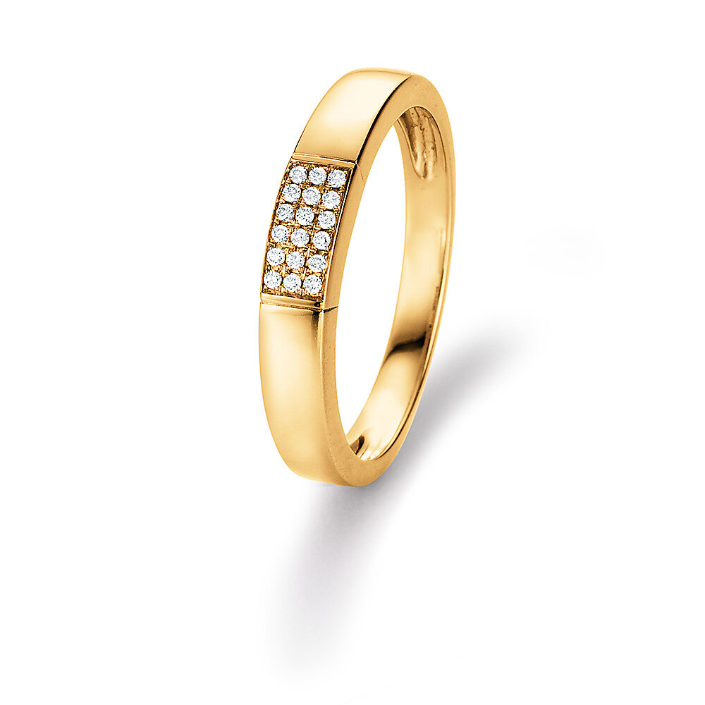 Diamantring Sparkling Window in 18K Gelbgold mit Diamanten 0,08ct G/SI
