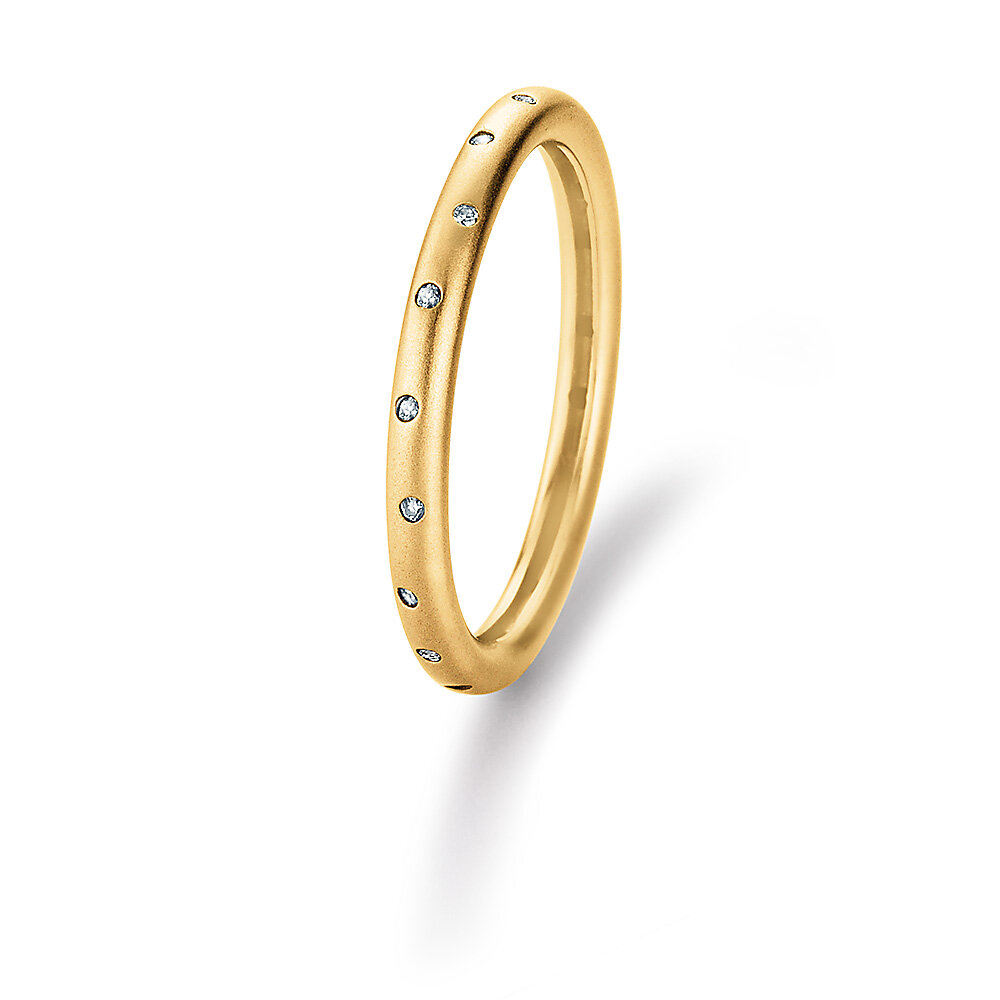 Diamantring Starlit Sky in 18K Gelbgold mit Diamanten 0,10ct G/SI