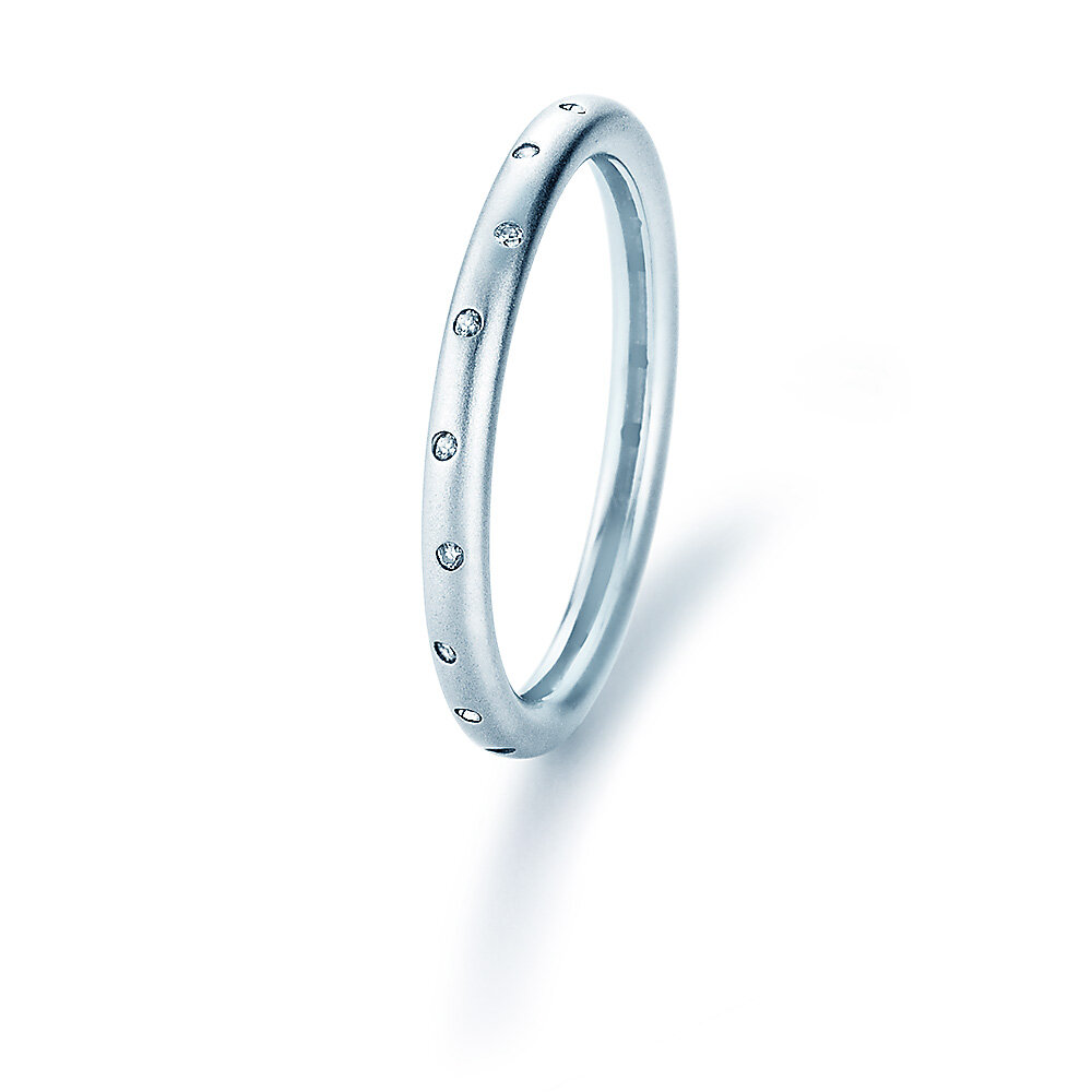Diamantring Starlit Sky in 18K Weißgold mit Diamanten 0,10ct G/SI