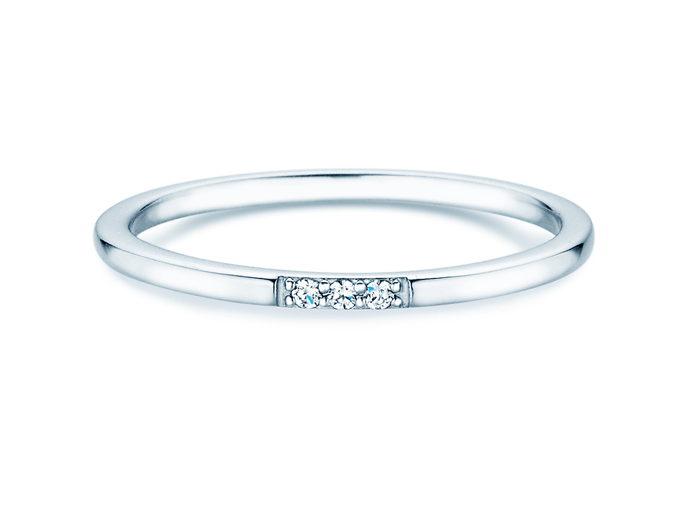 Diamantring Unity in 14K Weißgold mit Diamanten 0,02ct G/SI