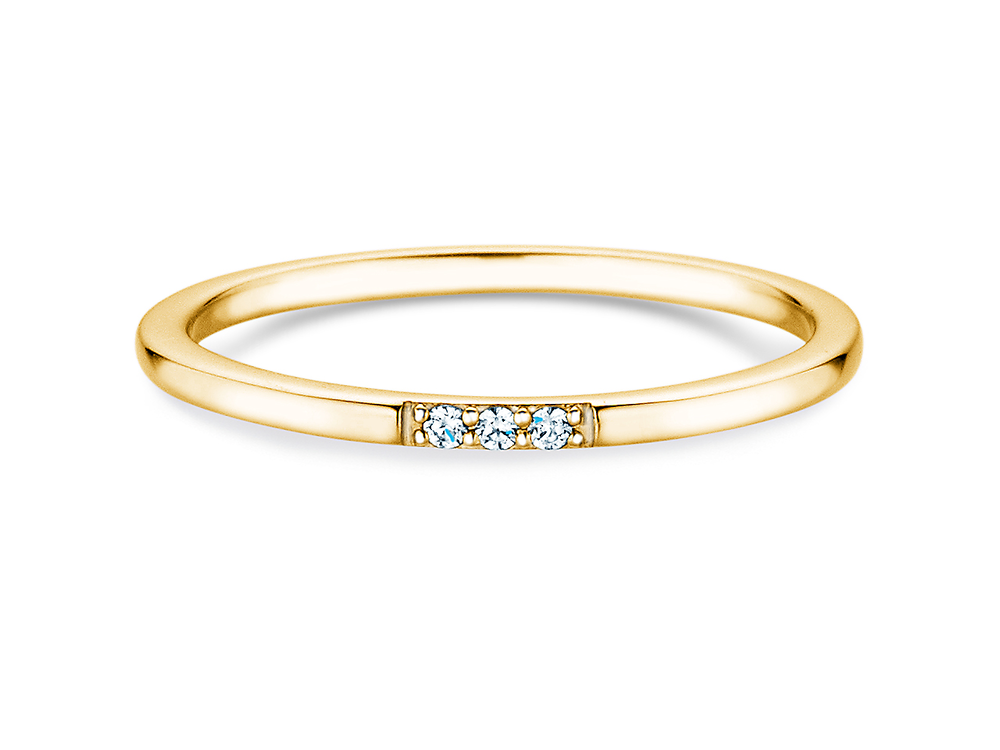 Diamantring Unity in 9K Gelbgold mit Diamanten 0,02ct G/SI