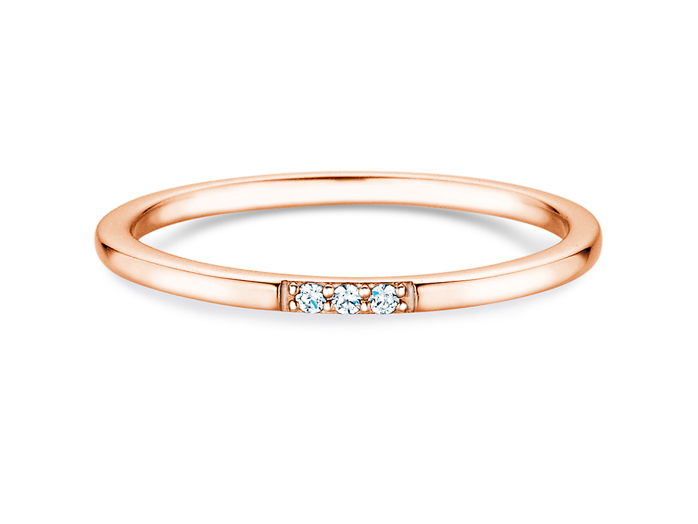 Diamantring Unity in 18K Roségold mit Diamanten 0,02ct G/SI