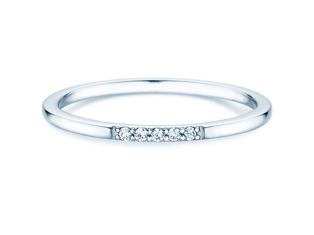 Diamantring Unity in 9K Weißgold mit Diamanten 0,04ct G/SI