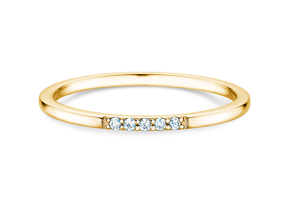 Diamantring Unity in 18K Gelbgold mit Diamanten 0,04ct G/SI