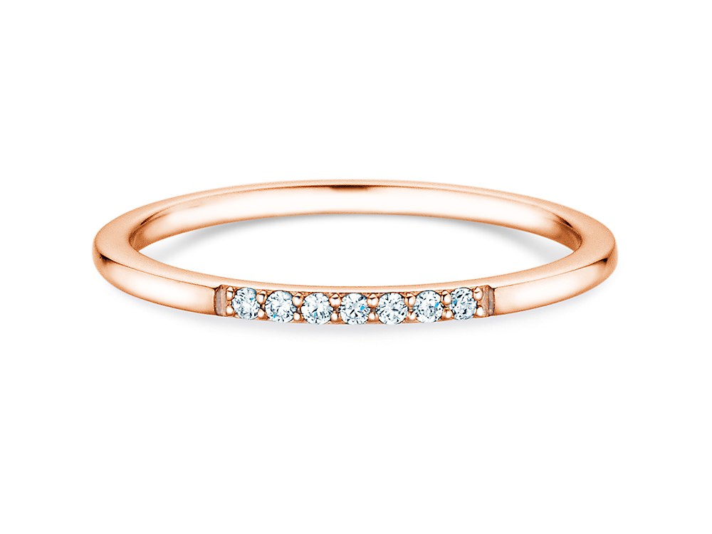 Diamantring Unity in 14K Roségold mit Diamanten 0,05ct G/SI